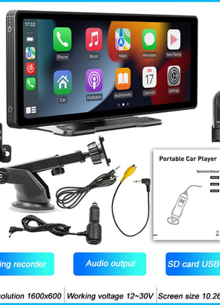 BQCC 10.26 Inch Portable MP5 Multimedia Video Player Android Auto
