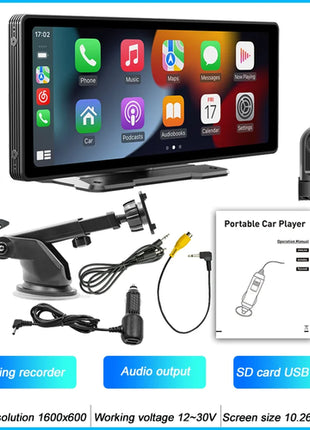 BQCC 10.26 Inch Portable MP5 Multimedia Video Player Android Auto