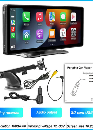 BQCC 10.26 Inch Portable MP5 Multimedia Video Player Android Auto