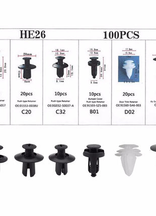 Auto Fastener Clip Car Fender Push Retainer Pin Rivet Bumper for Door