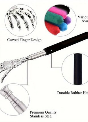 Portable Extendable Back Scratcher Stainless Steel Telescoping Back