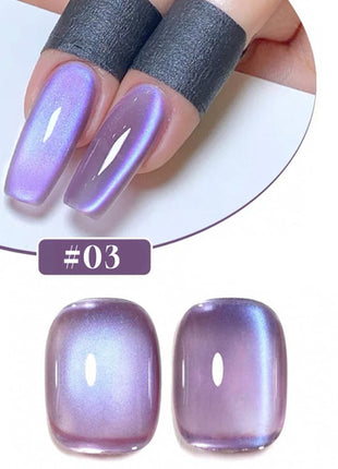 1/5PCS SS25 Cat Eye Gel Polish w/Glass Beads & Crystal, 5 Colors Salon