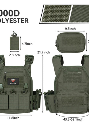 Ranger Green Plate Carrier Tactico Vest With Quick Release Security