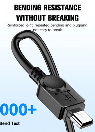 Mini USB Cable To USB Fast Data Charger Cable for PSP MP3 MP4 Car DVR