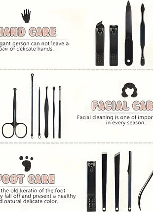 7-24pcs Professional  Nail Clippers Kit - Ultra Sharp Fingernail and