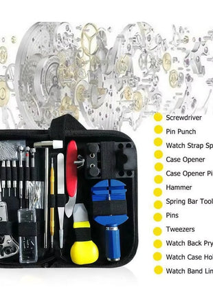 147Pcs/Set Watch Repair Tools kit Set with opener remover tweezers