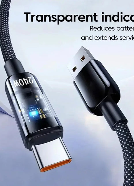 240W USB to Type C Super Fast Charging 10A Cable QC3.0 Fast Charger