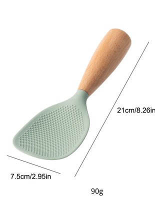 1Pcs Silicone Spoon Non-stick Cooking Spoon Anti-scalding Pot Rice