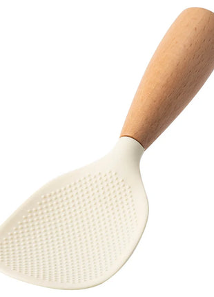 1Pcs Silicone Spoon Non-stick Cooking Spoon Anti-scalding Pot Rice