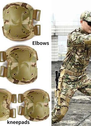 Tactical Knee Pad Support Elbow Protector CS Military Army Airsoft