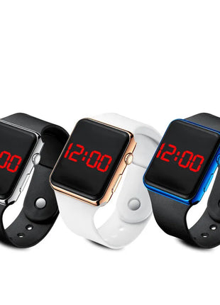2024 Fashion Sport Digital Watch Women Men Square LED Watches Silicone