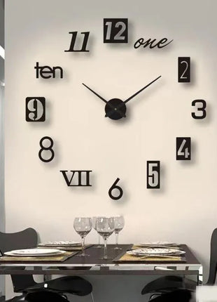 2022 New 3D Roman Numeral Acrylic Mirror Wall Clock Sticker Fashion