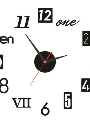 2022 New 3D Roman Numeral Acrylic Mirror Wall Clock Sticker Fashion
