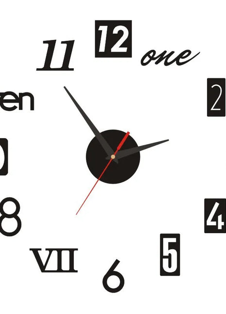 2022 New 3D Roman Numeral Acrylic Mirror Wall Clock Sticker Fashion