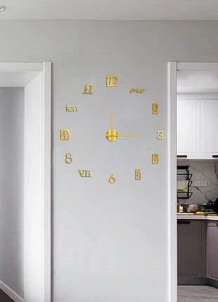 2022 New 3D Roman Numeral Acrylic Mirror Wall Clock Sticker Fashion