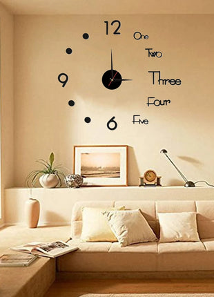 2022 New 3D Roman Numeral Acrylic Mirror Wall Clock Sticker Fashion