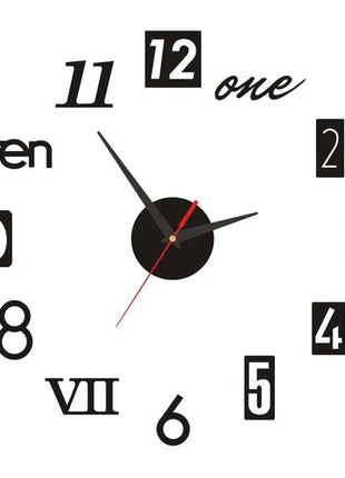 2022 New 3D Roman Numeral Acrylic Mirror Wall Clock Sticker Fashion