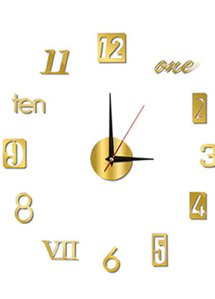 2022 New 3D Roman Numeral Acrylic Mirror Wall Clock Sticker Fashion