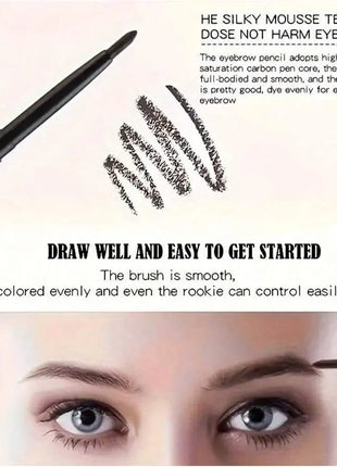 3pcs Waterproof Black Eyeliner Pencils-Smudge-Proof, Long-Lasting
