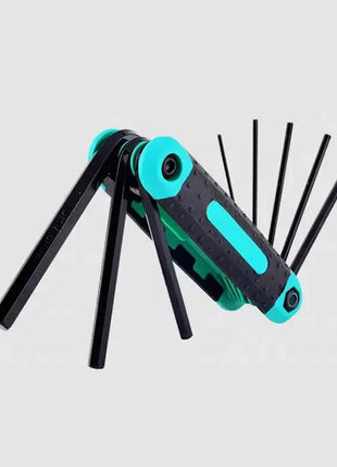 8pcs Portable Folding Socket Wrench Set Mini Inner Hexagon Socket