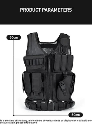 Adjustable Molle Tactical Vest Combat Body Armor Vests Security Guard