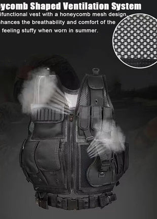 Adjustable Molle Tactical Vest Combat Body Armor Vests Security Guard