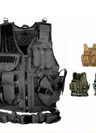 Adjustable Molle Tactical Vest Combat Body Armor Vests Security Guard
