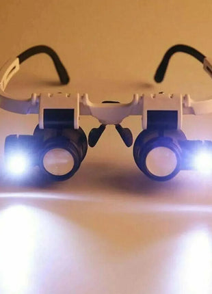 Hot Sell 2XLED Watch Jeweler Repair Magnifier Head-Mounted Headband