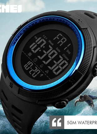 SKMEI 1251 Sports Digital Watch for Men Waterproof Military Electronic