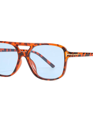 New Fashion Pilot Sunglasses Women Double Bridge Oversized Sun Glasses