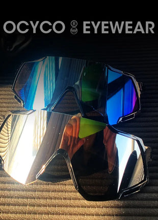 OCYCO New Rideing Oversized Steampunk Goggle Sunglasses Men Punk Sun