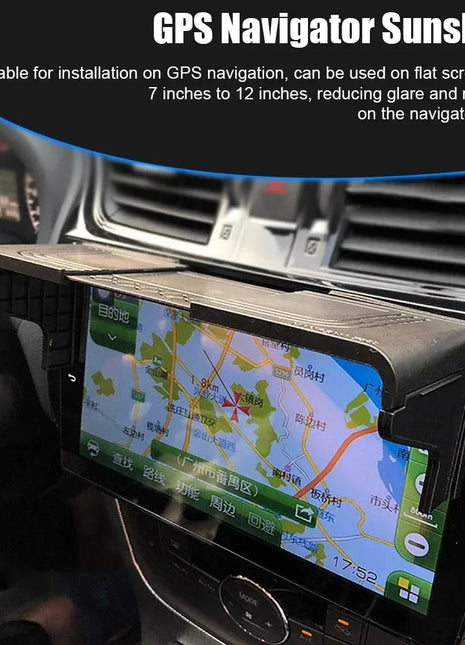 Car GPS Navigation Sun Shade 7-12 Inch Anti-Glare Visor Display Screen