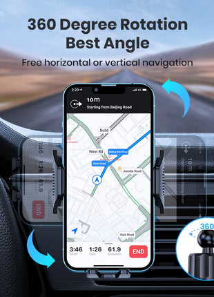 Car Phone Holder Mount,TOPK Upgrade Auto Locking Universal Phone Stand