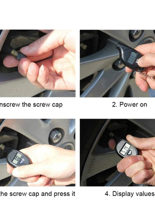 Car Tire Air Pressure Tester Meter Tire Gauge Digital LCD Display Auto