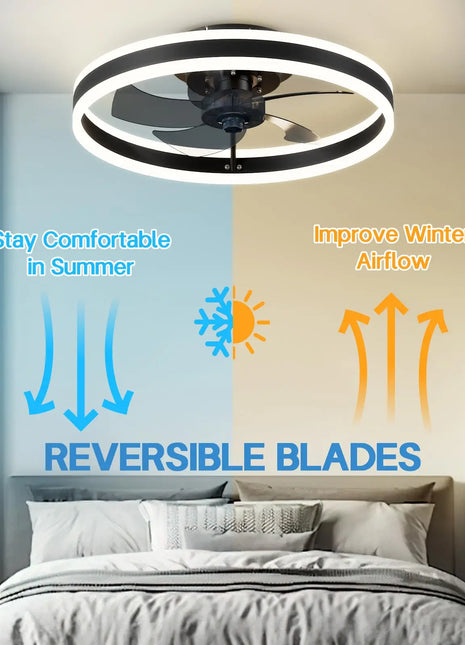 Ceiling Fan With Light And Remote Control Fanstira LED Lamp Small