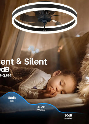 Ceiling Fan With Light And Remote Control Fanstira LED Lamp Small
