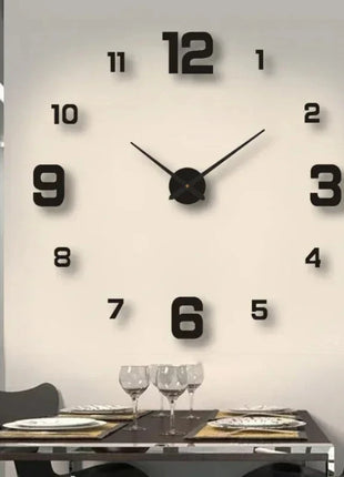 Creative Frameless DlY Wall Clock WallDecal Home Silent Clock Living
