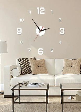 Creative Frameless DlY Wall Clock WallDecal Home Silent Clock Living