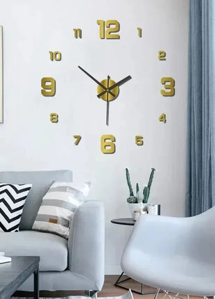 Creative Frameless DlY Wall Clock WallDecal Home Silent Clock Living