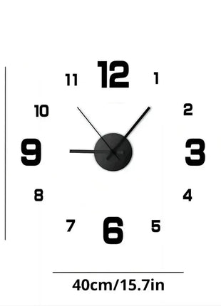 Creative Frameless DlY Wall Clock WallDecal Home Silent Clock Living