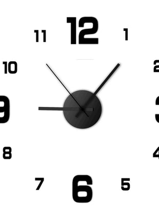 Creative Frameless DlY Wall Clock WallDecal Home Silent Clock Living