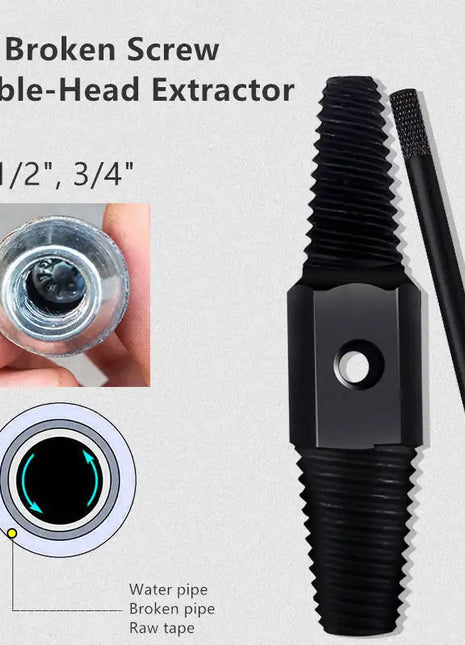 Double Head Wrench Faucet Valve Broken Screw Extractor Set Pipe