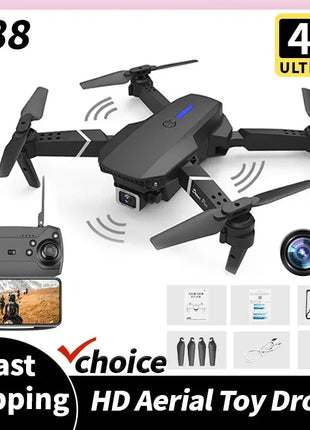 New E88 Pro RC Drone 4K Professional With 1080P Wide Angle Dual HD