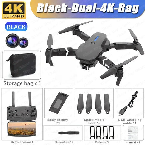 New E88 Pro WIFI FPV Drone Wide Angle HD 4K 1080P Camera Height Hold
