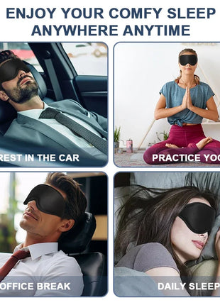 Eye Mask for Sleeping 3D Contoured Cup Blindfold Concave Molded Night