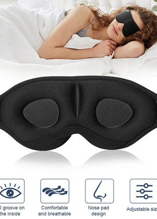 Eye Mask for Sleeping 3D Contoured Cup Blindfold Concave Molded Night
