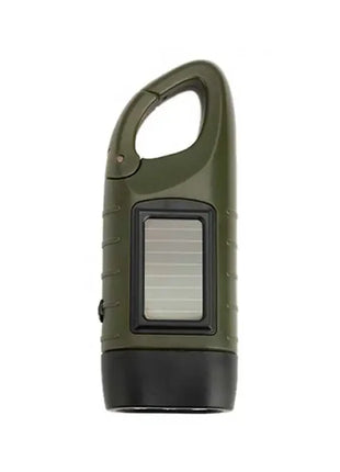 Portable LED Flashlight Tent Light Hand Crank Dynamo Solar Power Torch