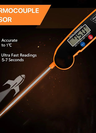Foldable Digital Food Thermometer for Meat Water Milk Cooking Food