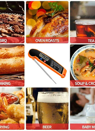 Foldable Digital Food Thermometer for Meat Water Milk Cooking Food