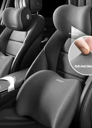 Car Headrest Lumbar Support Memory Cushion Foam Vertebral Lumbar Auto
